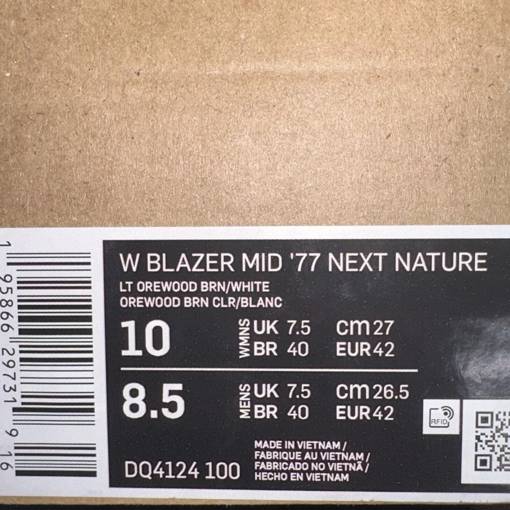 Nike Women's Size 10 Blazer Mid '77 (DQ4124 100) Running Sneaker Trainer Sports - Picture 6 of 6